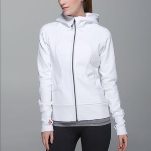 Lululemon White Scuba Hoodie